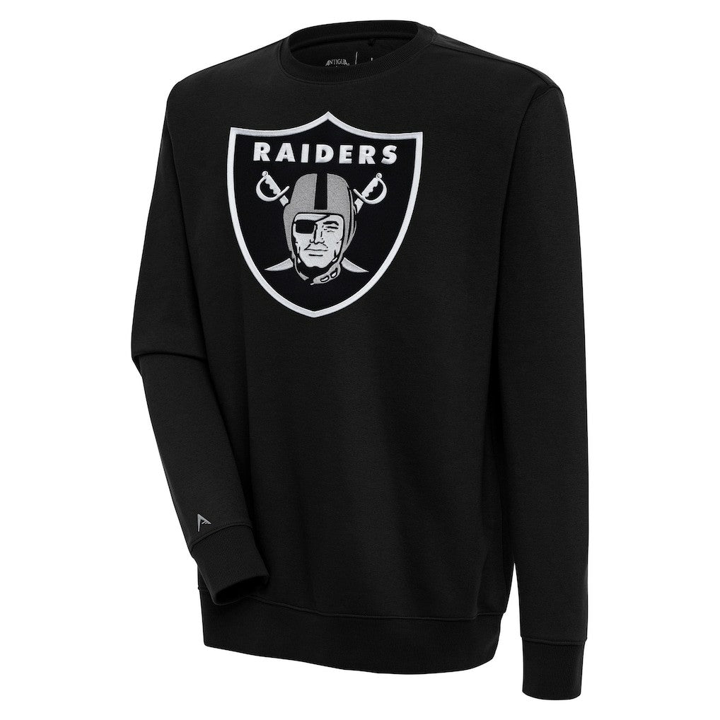 Las Vegas Raiders Antigua Victory Pullover Sweatshirt - Black Pullover
