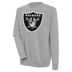 Las Vegas Raiders Antigua Victory Pullover Sweatshirt - Heather Gray Pullover