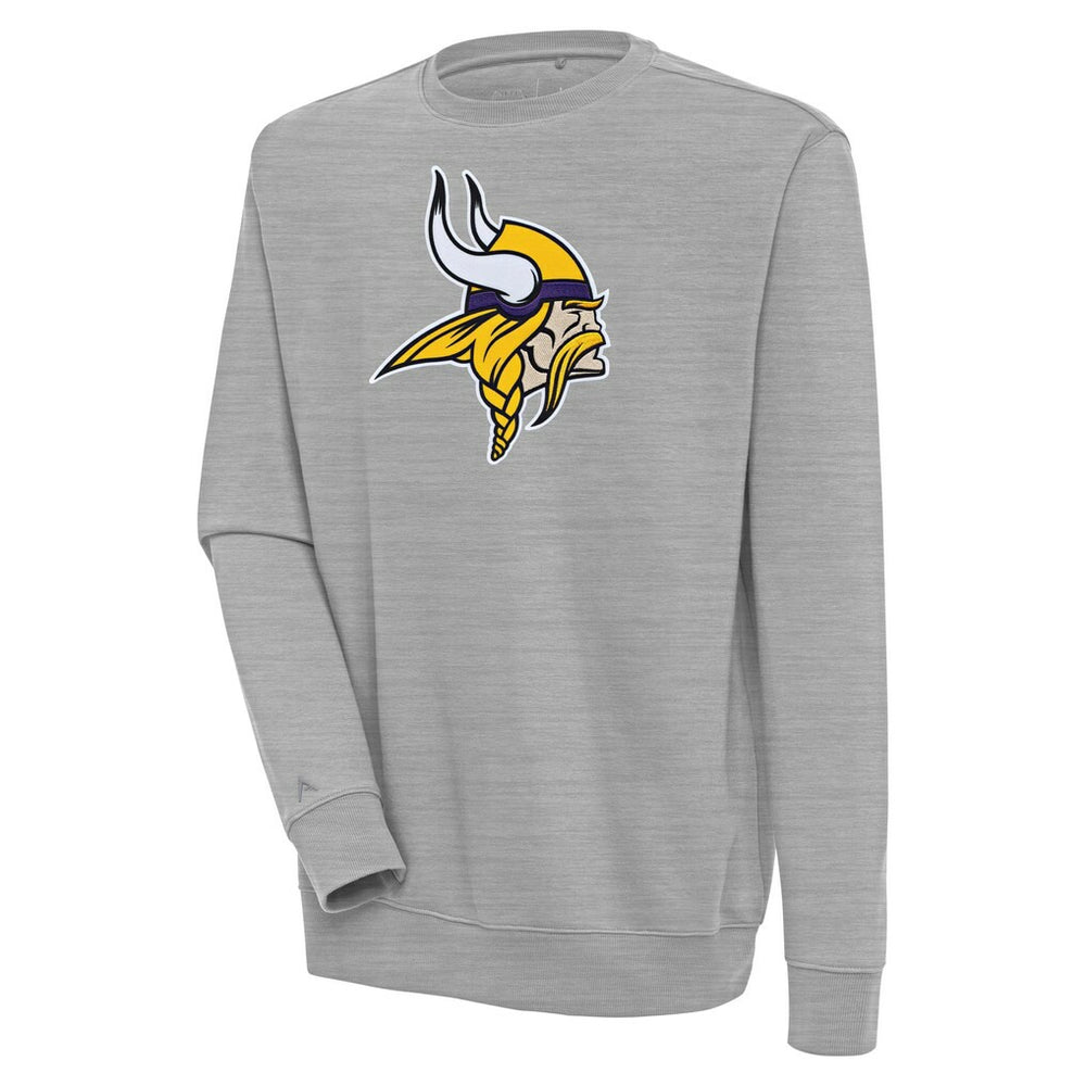 Minnesota Vikings Antigua Victory Pullover Sweatshirt - Heather Gray Pullover