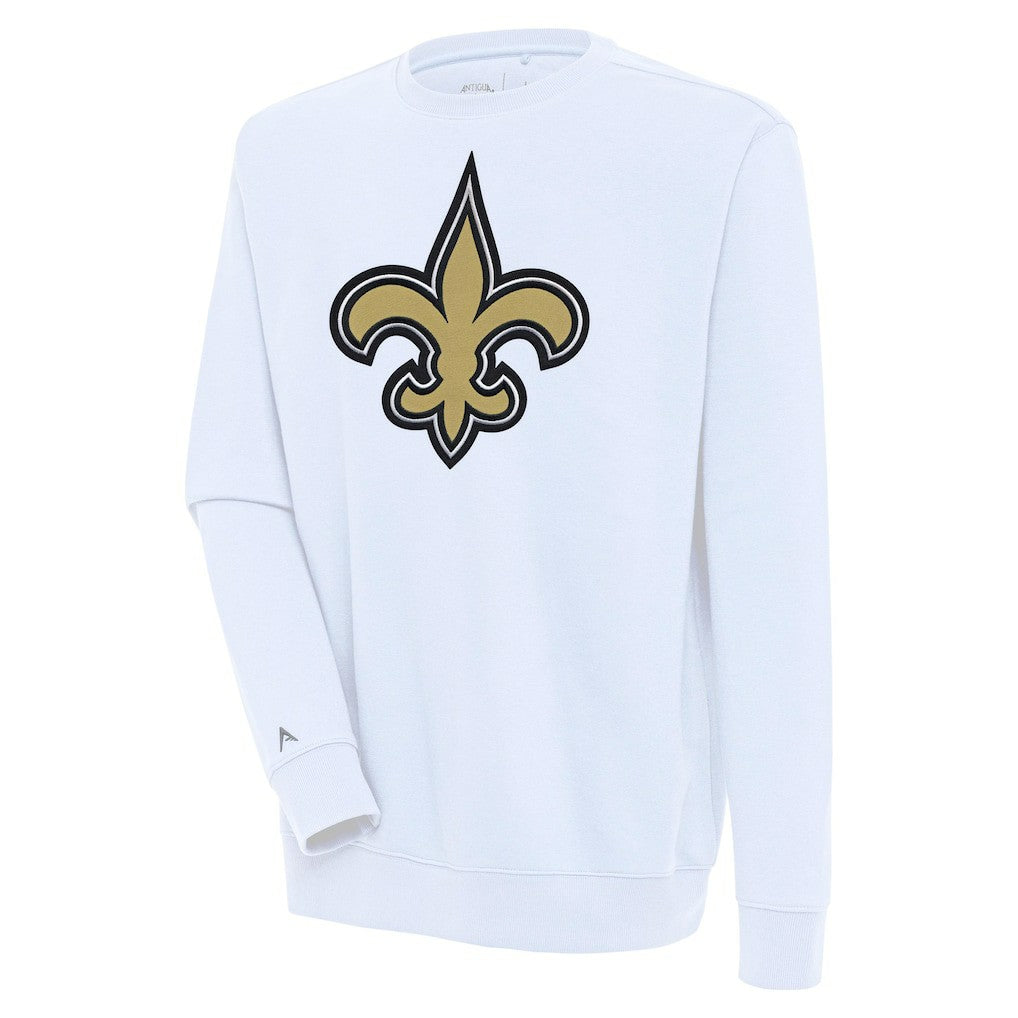 New Orleans Saints Antigua Victory Pullover Sweatshirt - White Pullover