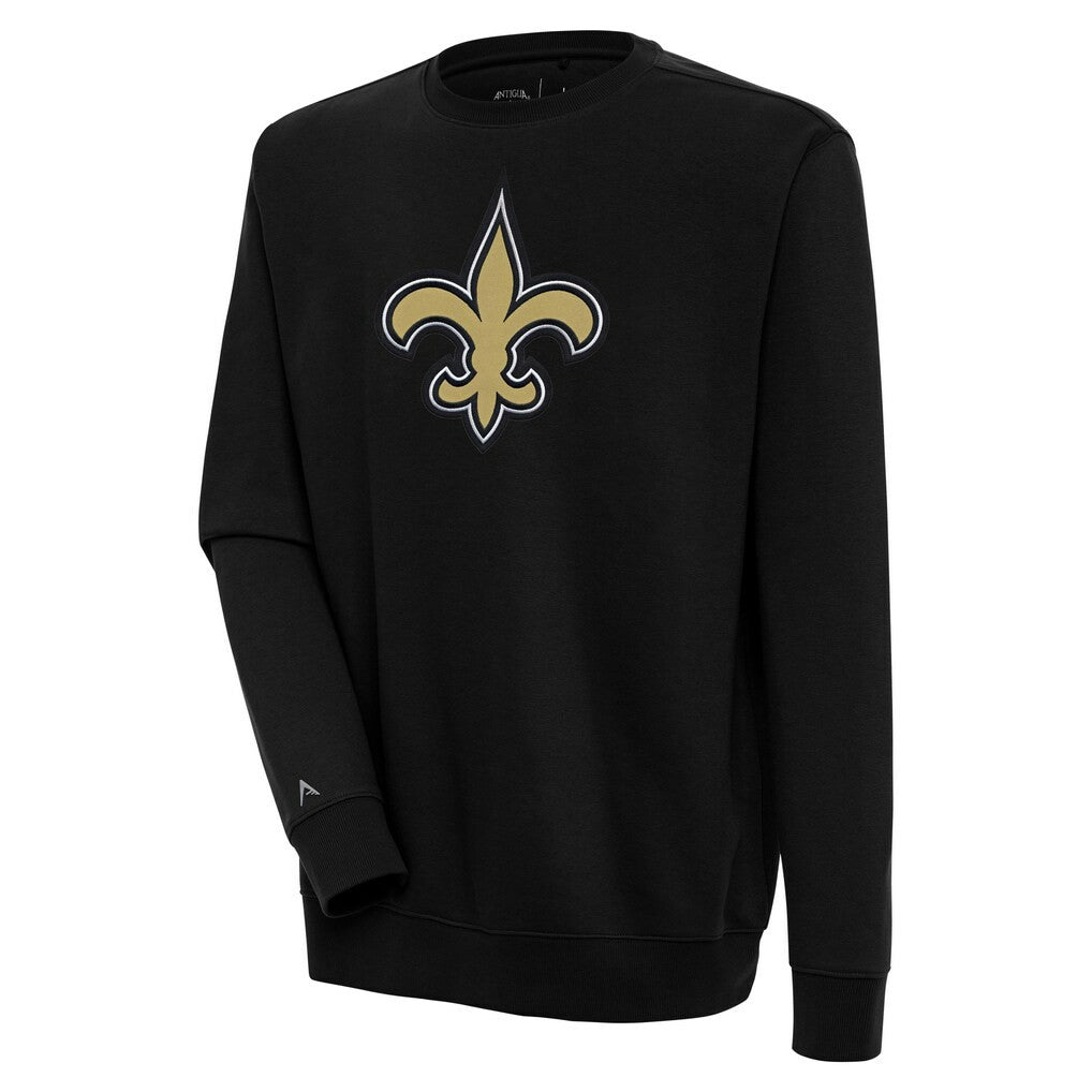 New Orleans Saints Antigua Victory Pullover Sweatshirt - Black Pullover