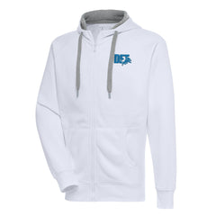 Detroit Lions Antigua Victory Full-Zip Hoodie - White Hoodies