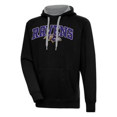 Baltimore Ravens Antigua Victory Pullover Hoodie - Black Hoodies