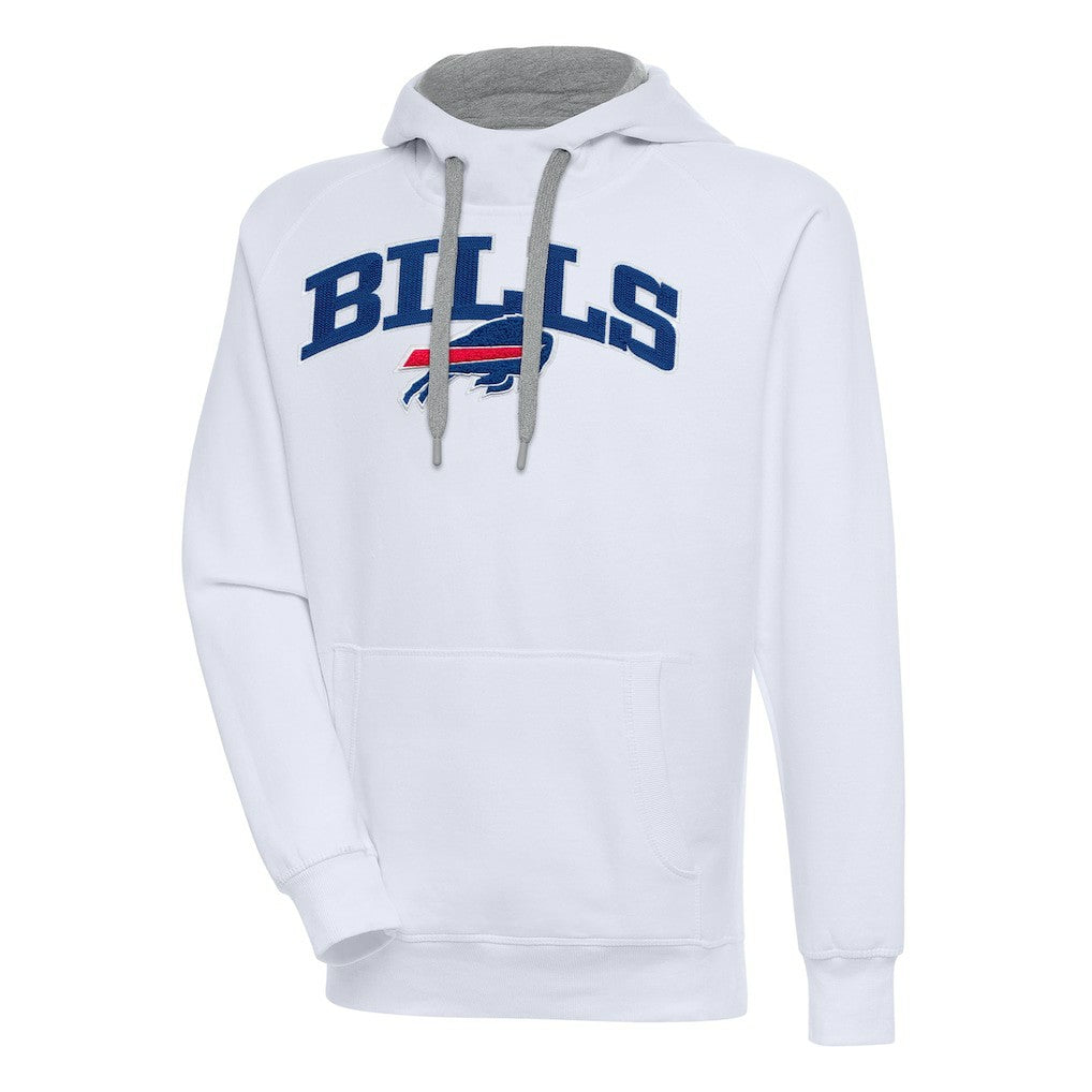 Buffalo Bills Antigua Victory Pullover Hoodie - White Hoodies