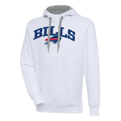 Buffalo Bills Antigua Victory Pullover Hoodie - White Hoodies