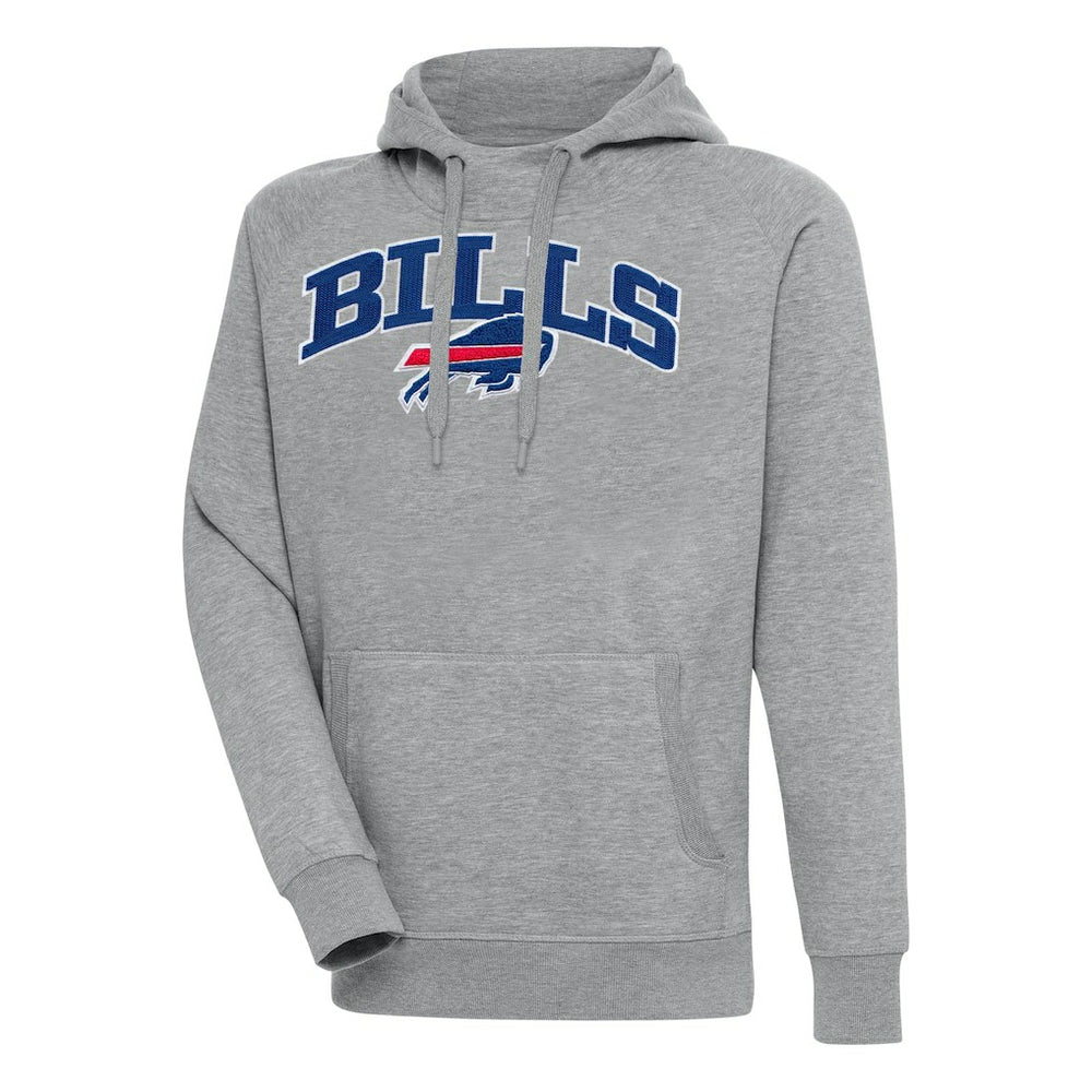 Buffalo Bills Antigua Victory Pullover Hoodie - Heather Gray Hoodies