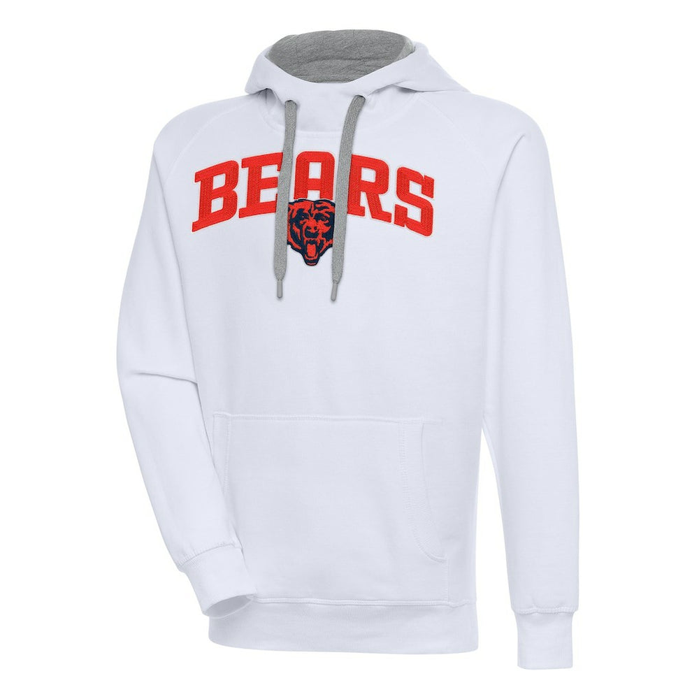 Chicago Bears Antigua Victory Pullover Hoodie - White Hoodies