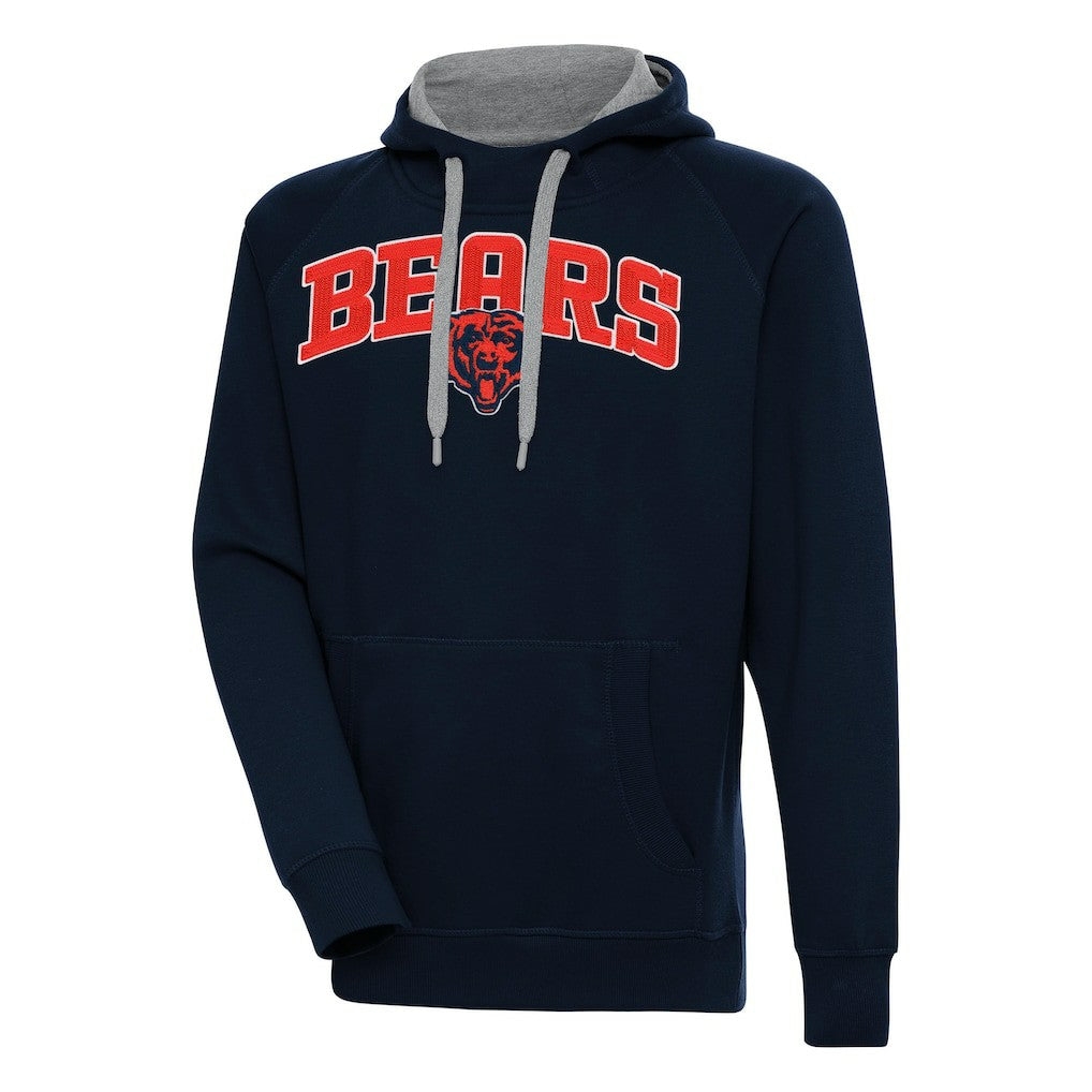 Chicago Bears Antigua Victory Pullover Hoodie - Navy Hoodies