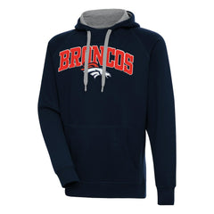 Denver Broncos Antigua Victory Pullover Hoodie - Navy Hoodies