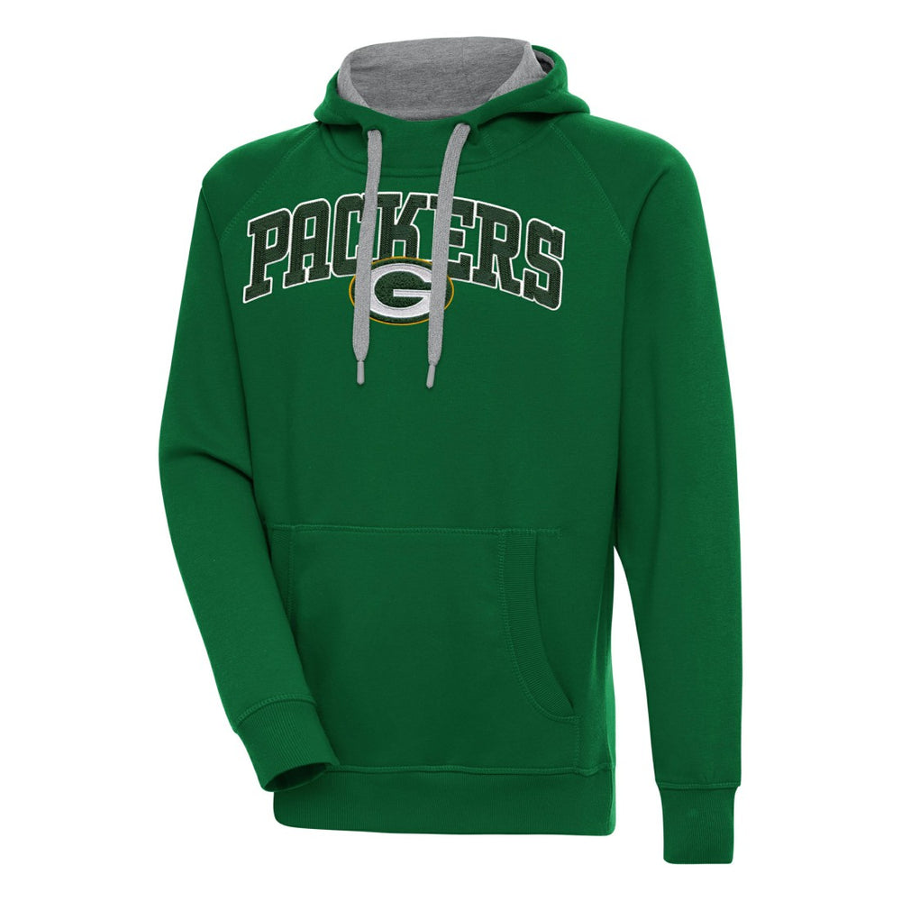 Green Bay Packers Antigua Victory Pullover Hoodie - Green Hoodies