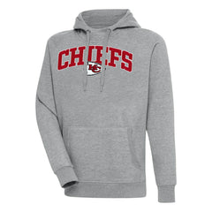 Kansas City Chiefs Antigua Victory Pullover Hoodie - Heather Gray Hoodies