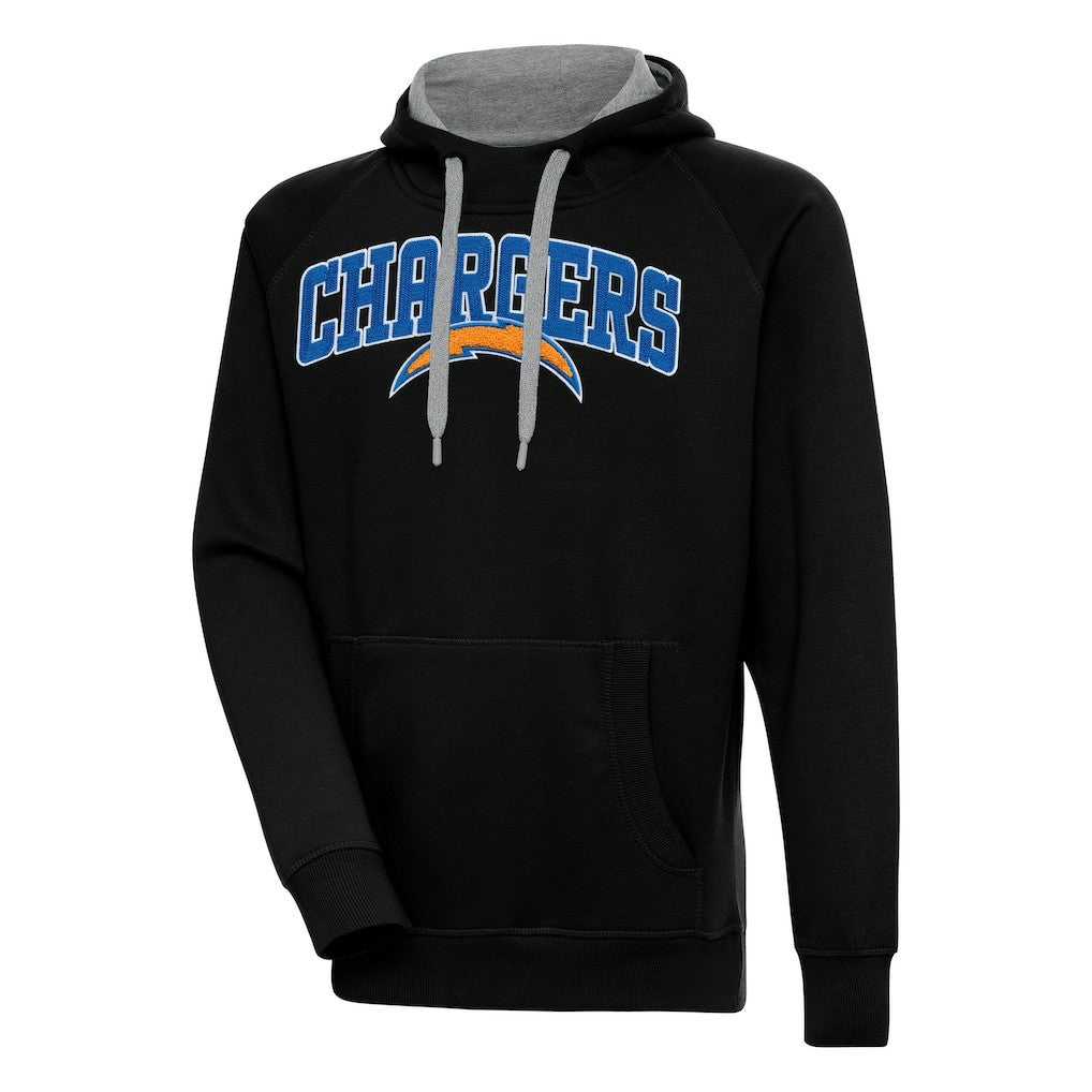 Los Angeles Chargers Antigua Victory Pullover Hoodie - Black Hoodies