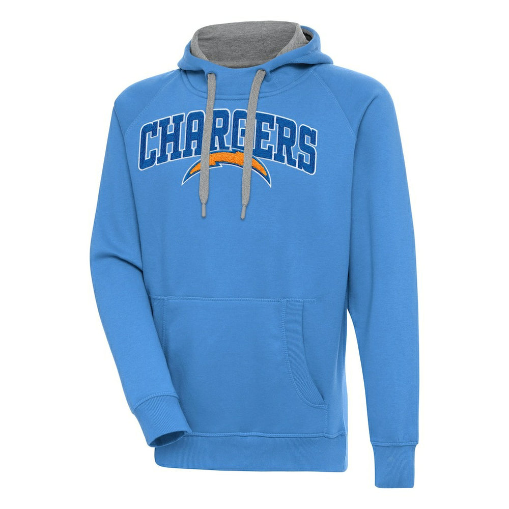 Los Angeles Chargers Antigua Victory Pullover Hoodie - Powder Blue Hoodies