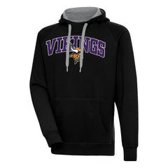 Minnesota Vikings Antigua Victory Pullover Hoodie - Black Hoodies