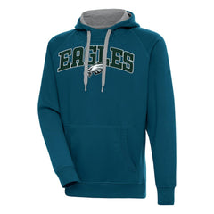 Philadelphia Eagles Antigua Victory Pullover Hoodie - Midnight Green Hoodies