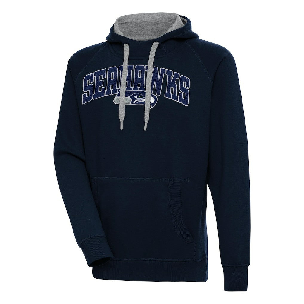 Seattle Seahawks Antigua Victory Pullover Hoodie - College Navy Hoodies