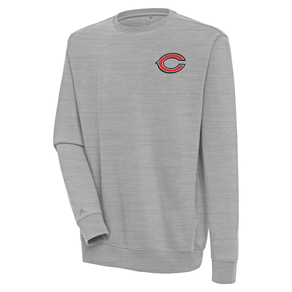 Chicago Bears Antigua Victory Pullover Sweatshirt - Heather Gray Pullover