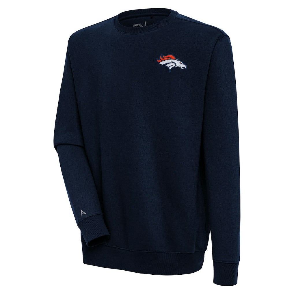 Denver Broncos Antigua Victory Pullover Sweatshirt - Navy Pullover