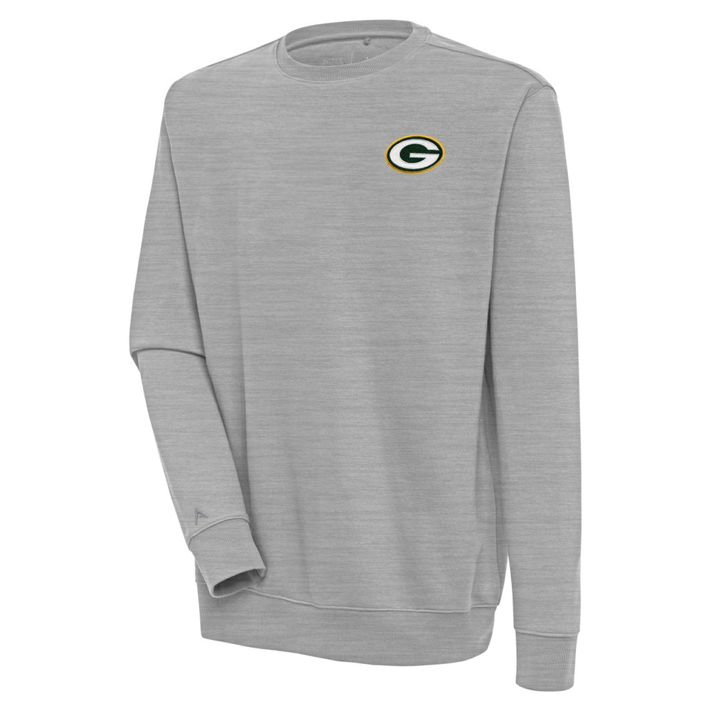 Green Bay Packers Antigua Victory Pullover Sweatshirt - Heather Gray Pullover