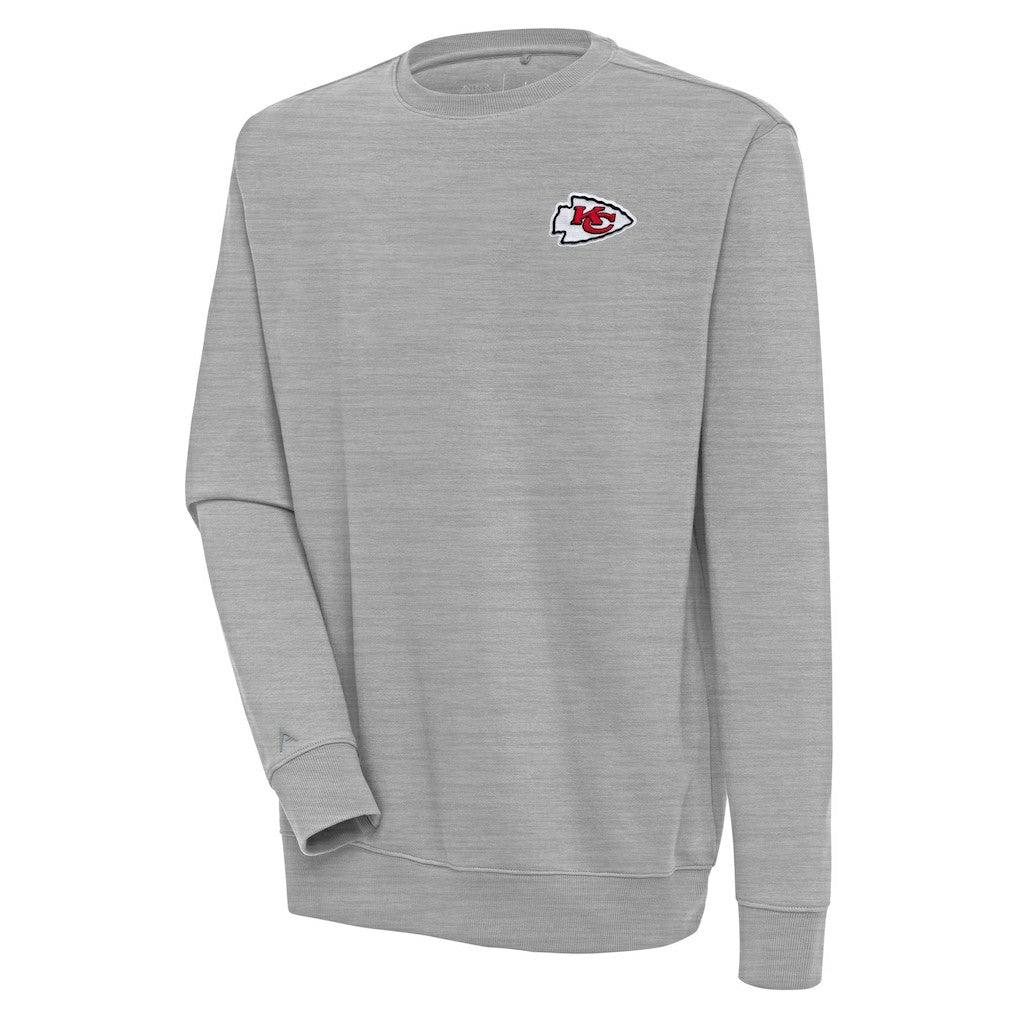 Kansas City Chiefs Antigua Victory Pullover Sweatshirt - Heather Gray Pullover