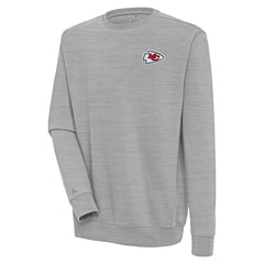 Kansas City Chiefs Antigua Victory Pullover Sweatshirt - Heather Gray Pullover