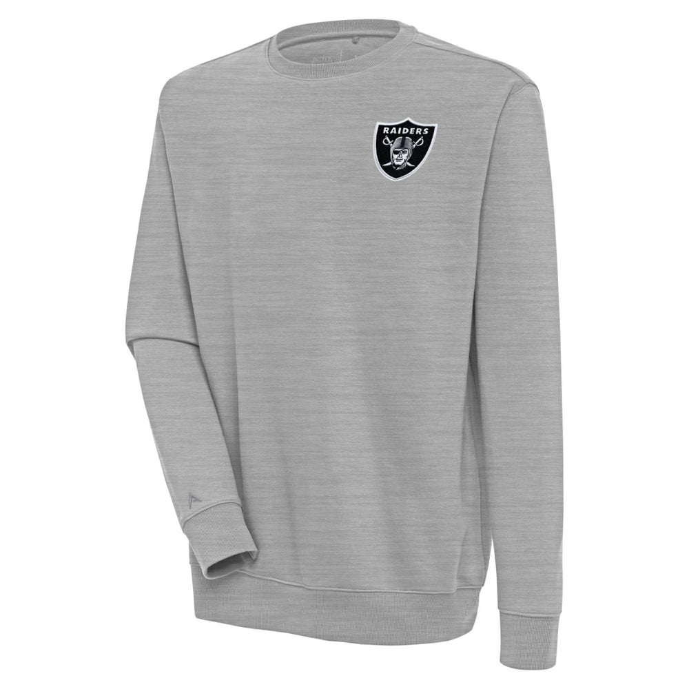 Las Vegas Raiders Antigua Victory Pullover Sweatshirt - Heather Gray Pullover