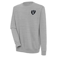 Las Vegas Raiders Antigua Victory Pullover Sweatshirt - Heather Gray Pullover