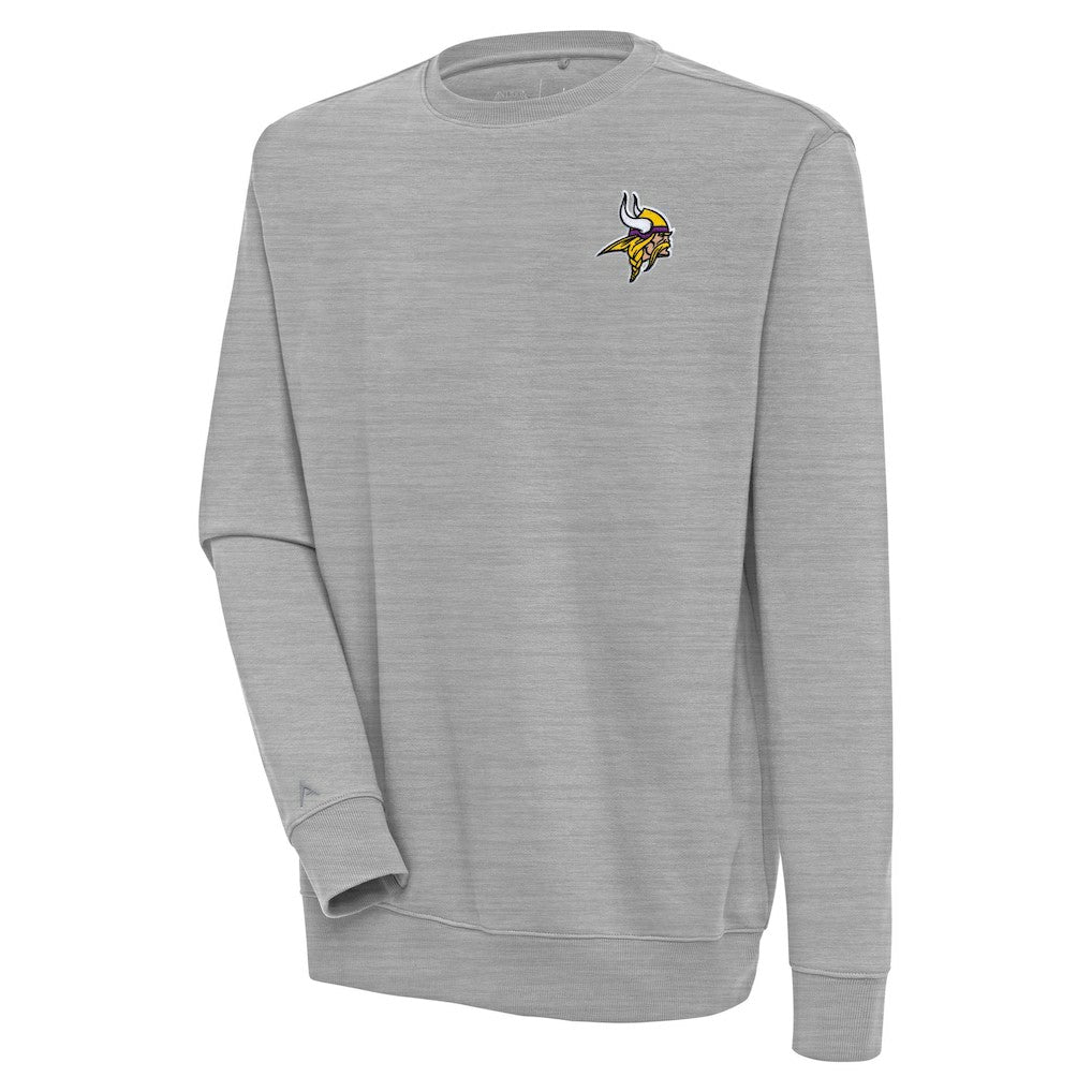 Minnesota Vikings Antigua Victory Pullover Sweatshirt - Heather Gray Pullover