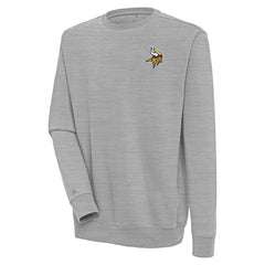 Minnesota Vikings Antigua Victory Pullover Sweatshirt - Heather Gray Pullover