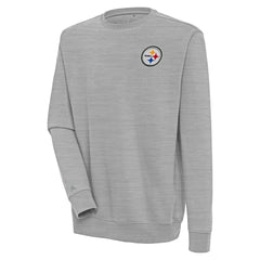 Pittsburgh Steelers Antigua Victory Pullover Sweatshirt - Heather Gray Pullover