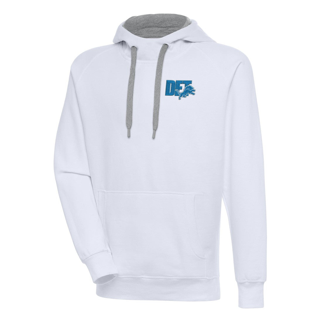 Detroit Lions Antigua Victory Pullover Hoodie - White Hoodies