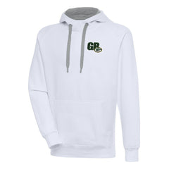 Green Bay Packers Antigua Victory Pullover Hoodie - White Hoodies