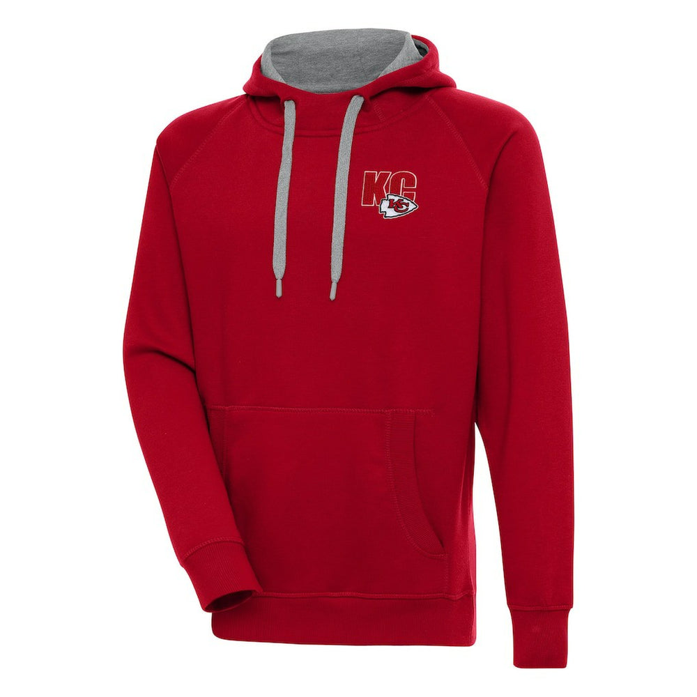 Kansas City Chiefs Antigua Victory Pullover Hoodie - Red Hoodies