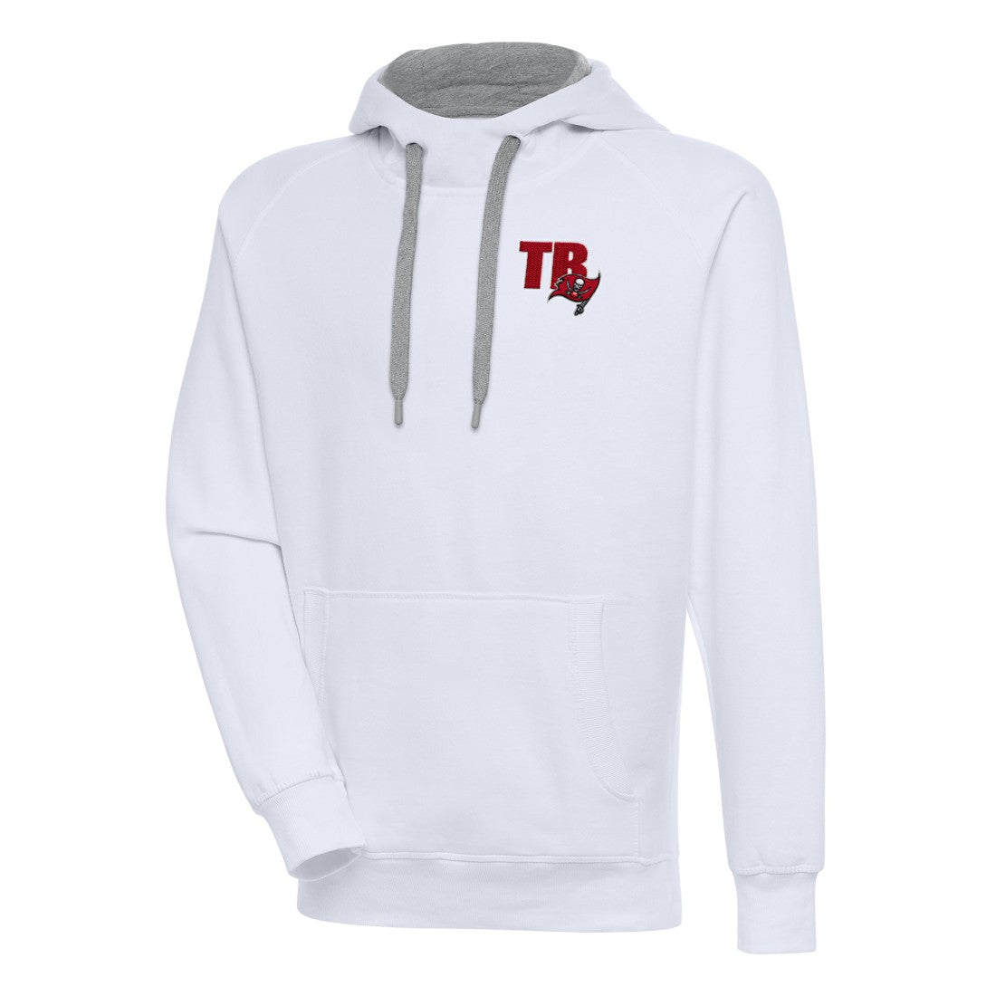 Tampa Bay Buccaneers Antigua Victory Pullover Hoodie - White Hoodies