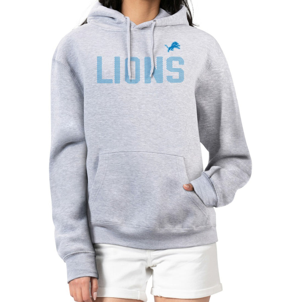 Detroit Lions G-III 4Her by Carl Banks Women's Dot Print Pullover Hoodie - Heather Gray Hoodies