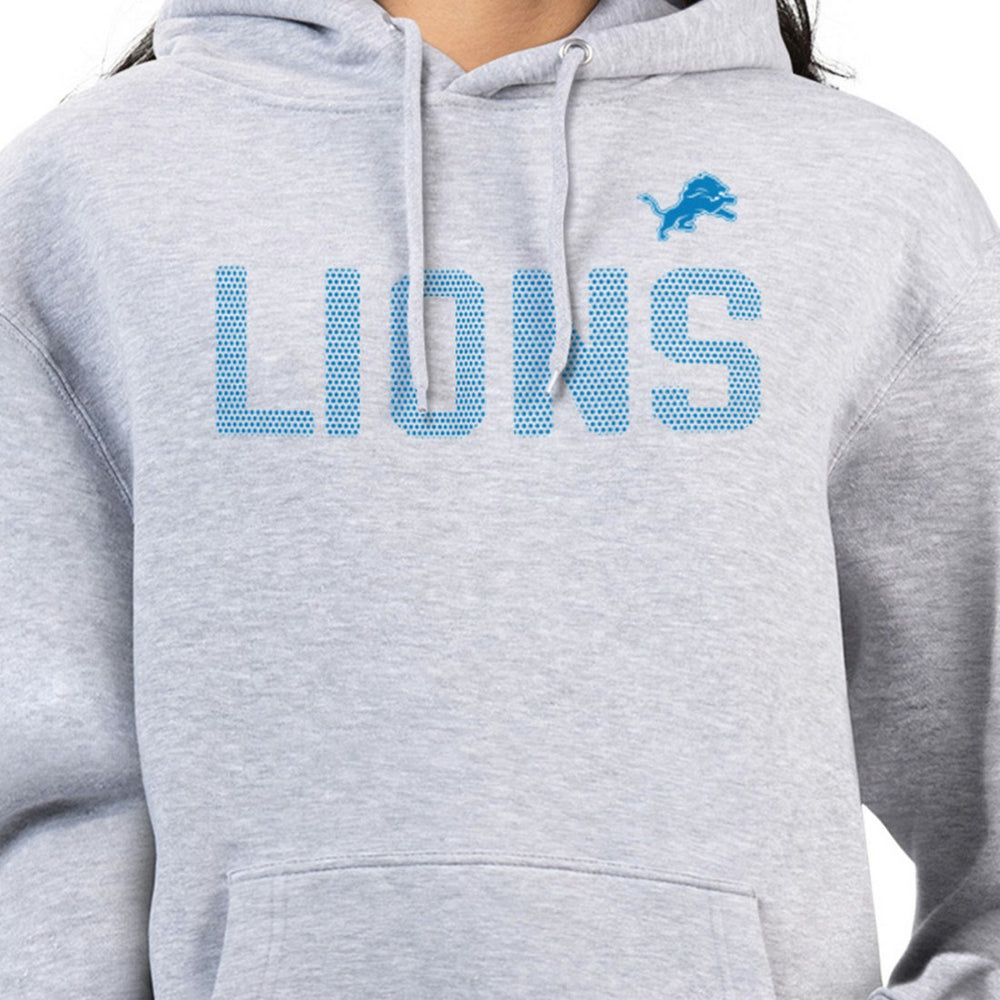 Detroit Lions G-III 4Her by Carl Banks Women's Dot Print Pullover Hoodie - Heather Gray Hoodies