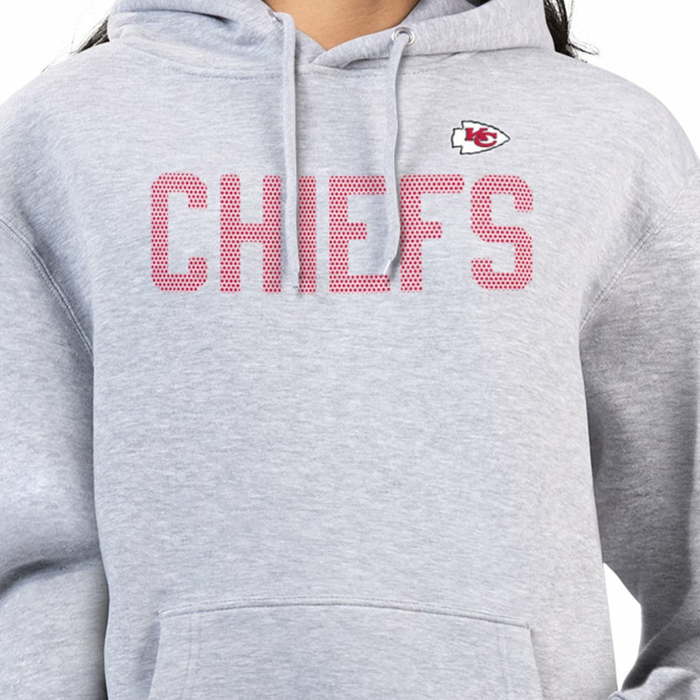 Kansas City Chiefs G-III 4Her by Carl Banks Women's Dot Print Pullover Hoodie - Heather Gray Hoodies