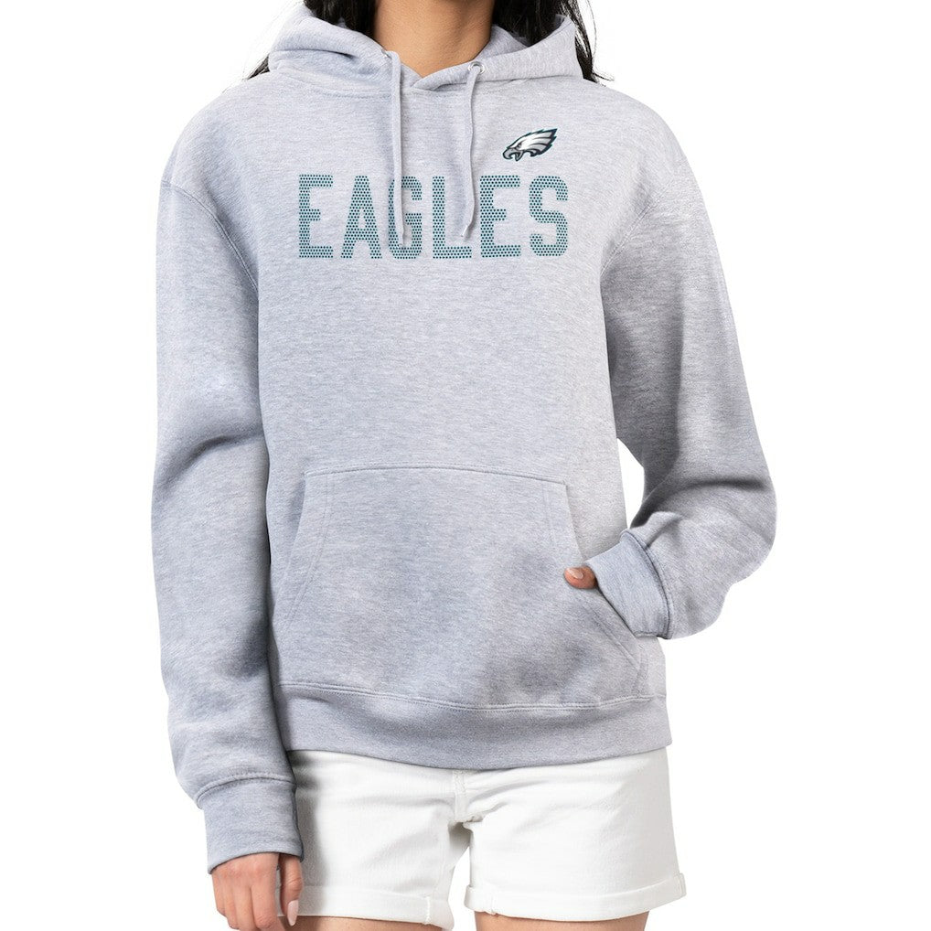 Philadelphia Eagles G-III 4Her by Carl Banks Women's Dot Print Pullover Hoodie - Heather Gray Hoodies