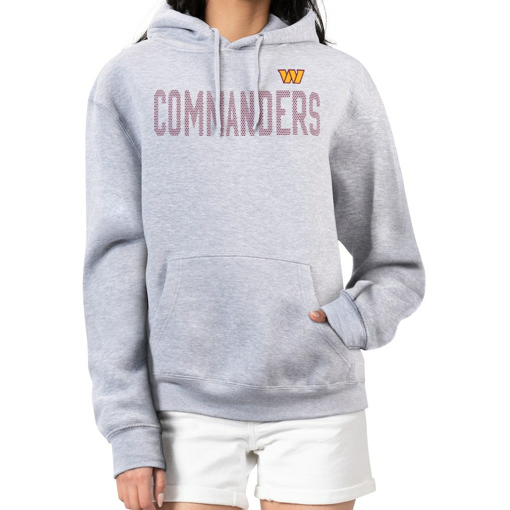 Washington Commanders G-III 4Her by Carl Banks Women's Dot Print Pullover Hoodie - Heather Gray Hoodies