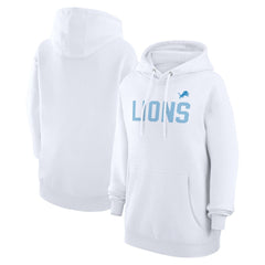 Detroit Lions G-III 4Her by Carl Banks Women's Dot Print Pullover Hoodie - White Hoodies