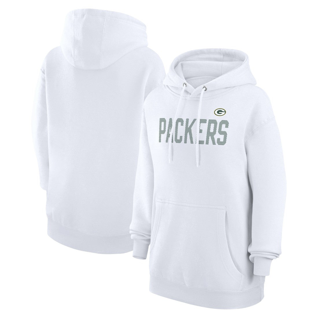 Green Bay Packers G-III 4Her by Carl Banks Women's Dot Print Pullover Hoodie - White Hoodies