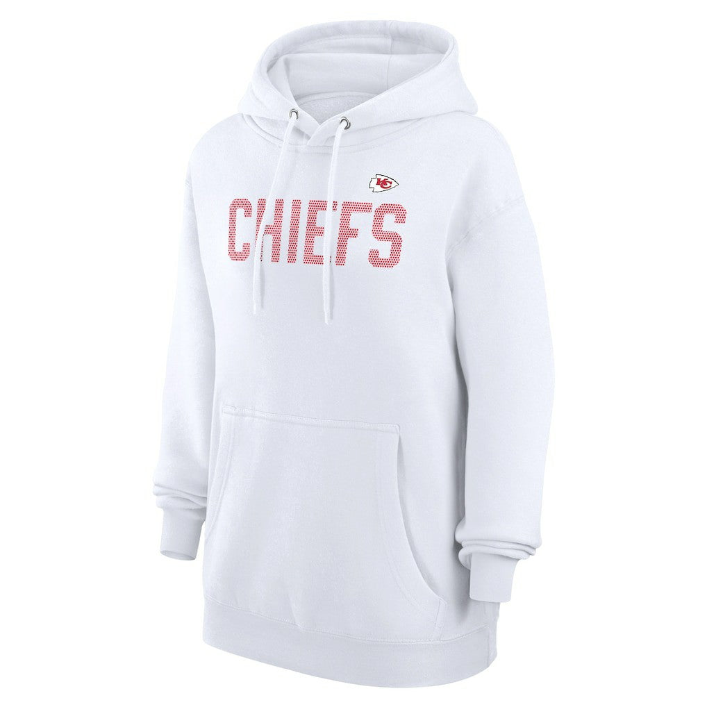Kansas City Chiefs G-III 4Her by Carl Banks Women's Dot Print Pullover Hoodie - White Hoodies