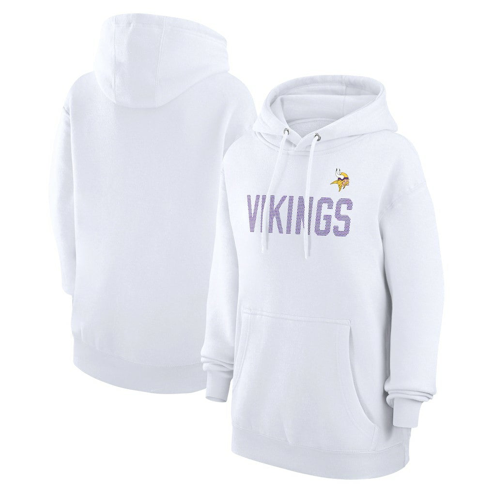 Minnesota Vikings G-III 4Her by Carl Banks Women's Dot Print Pullover Hoodie - White Hoodies