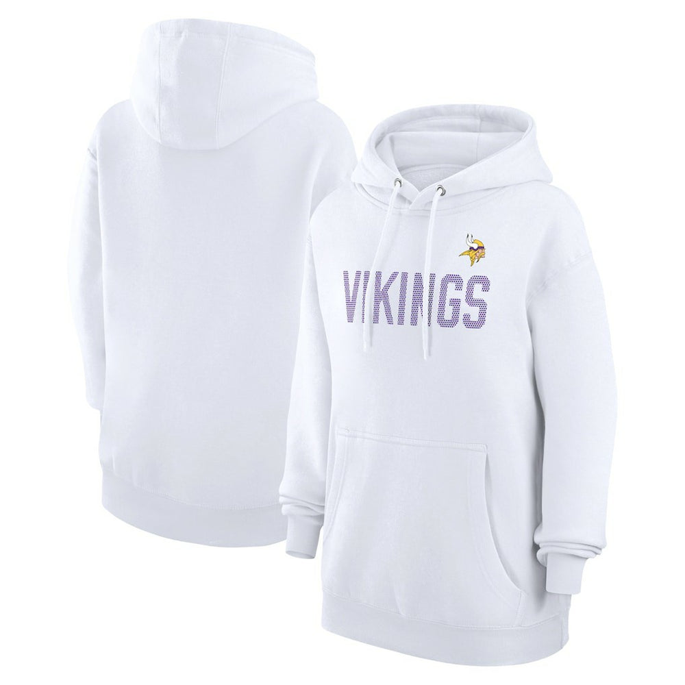 Minnesota Vikings G-III 4Her by Carl Banks Women's Dot Print Pullover Hoodie - White Hoodies