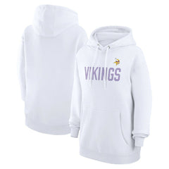 Minnesota Vikings G-III 4Her by Carl Banks Women's Dot Print Pullover Hoodie - White Hoodies