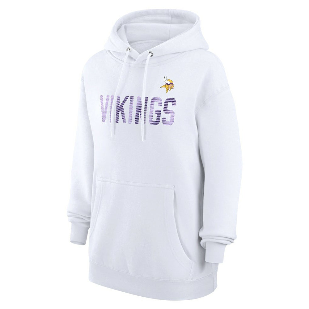 Minnesota Vikings G-III 4Her by Carl Banks Women's Dot Print Pullover Hoodie - White Hoodies