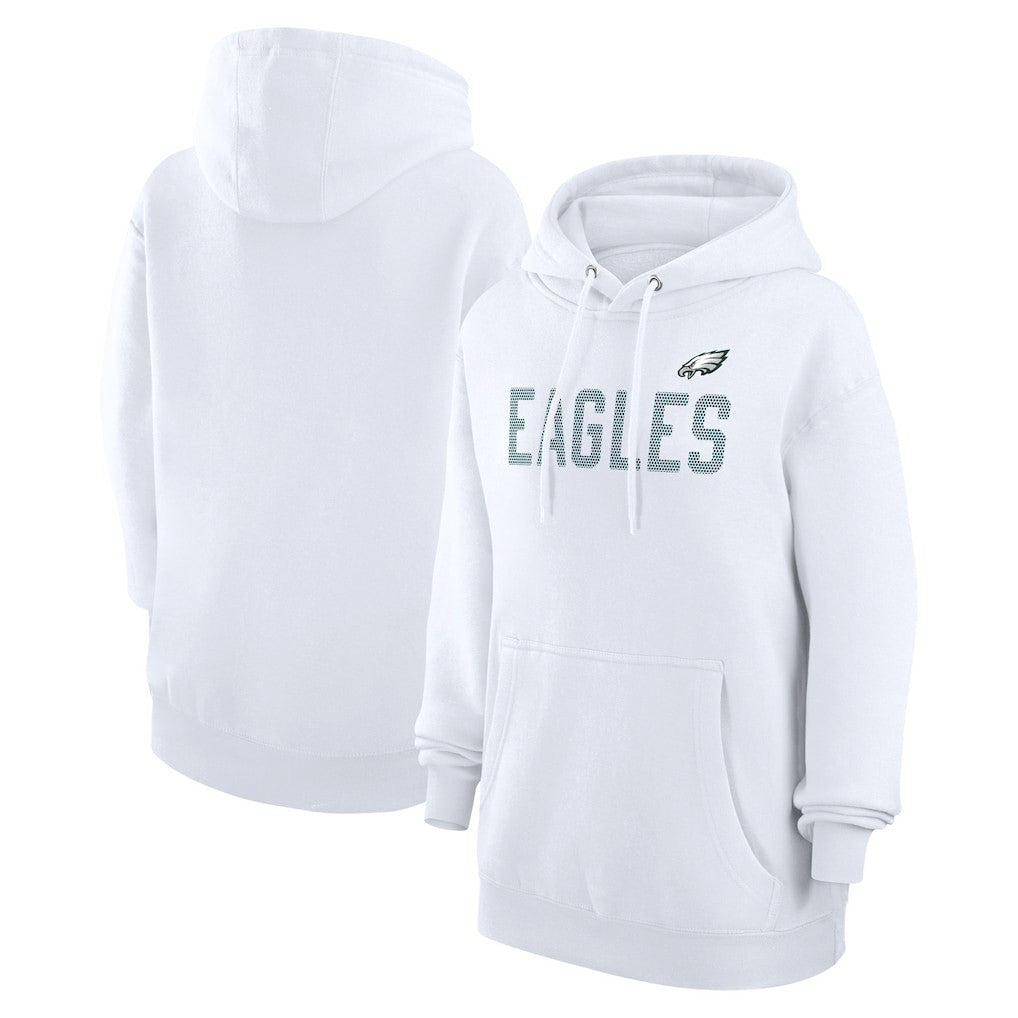 Philadelphia Eagles G-III 4Her by Carl Banks Women's Dot Print Pullover Hoodie - White Hoodies