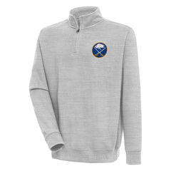 Buffalo Sabres Antigua Victory Quarter-Zip Pullover Top - Heather Gray | US 200570715