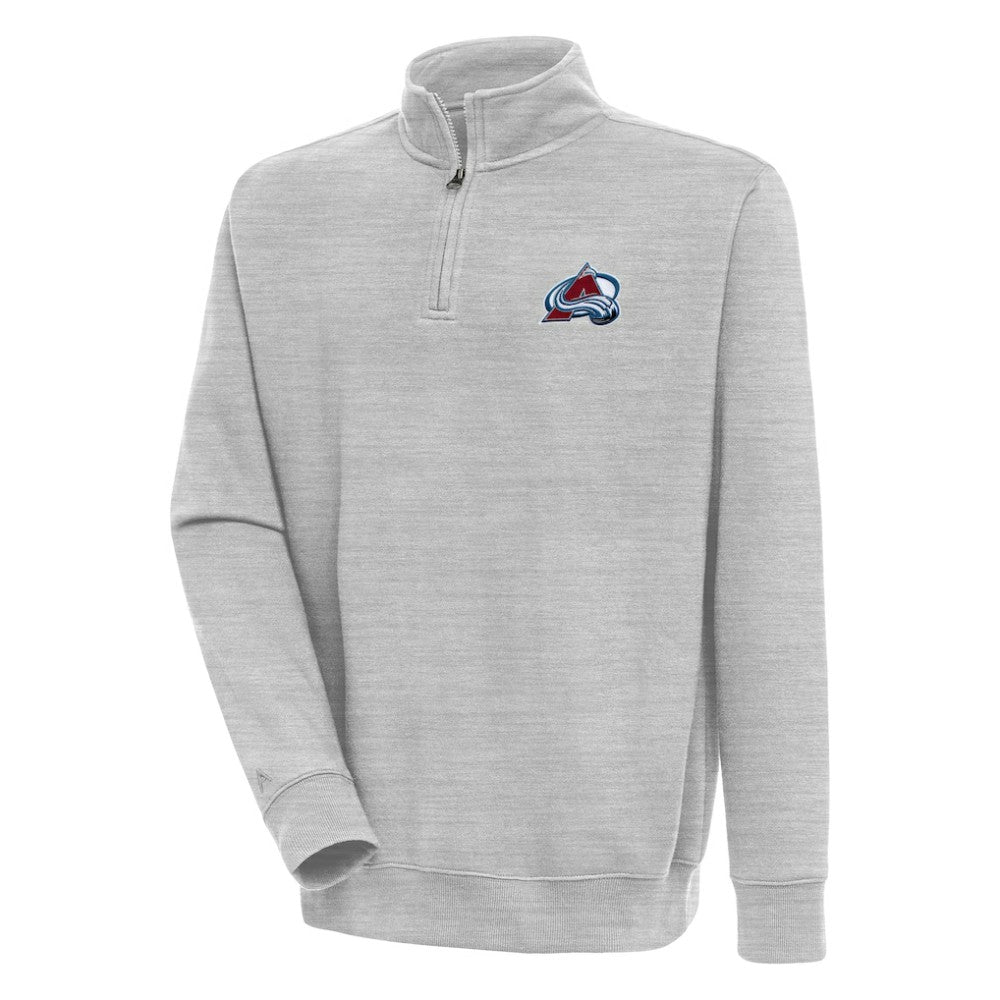 Colorado Avalanche Antigua Victory Quarter-Zip Pullover Top - Heather Gray | US 200570725