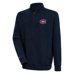 Montreal Canadiens Antigua Victory Quarter-Zip Pullover Top - Navy | US 200570757